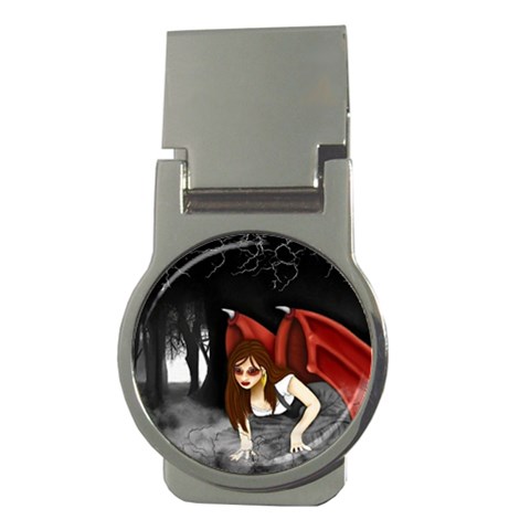Crimson Wings Money Clip (Round) from ArtsNow.com Front