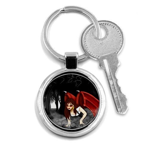 Crimson Wings Key Chain (Round) from ArtsNow.com Front