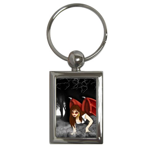 Crimson Wings Key Chain (Rectangle) from ArtsNow.com Front
