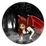 Crimson Wings Magnet 5  (Round)