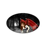 Crimson Wings Sticker Oval (10 pack)