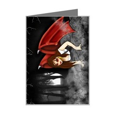 Crimson Wings Mini Greeting Card from ArtsNow.com Left