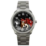 Crimson Wings Sport Metal Watch