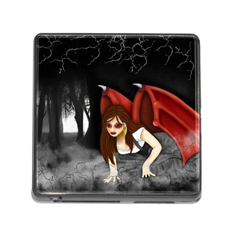 Crimson Wings Memory Card Reader with Storage (Square) from ArtsNow.com Front