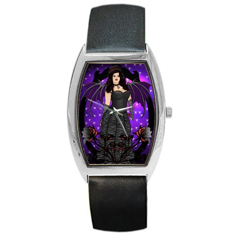 Sarah Barrel Style Metal Watch from ArtsNow.com Front