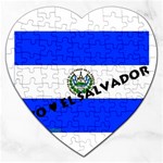 salvadorBIG_flag_1 Jigsaw Puzzle (Heart)
