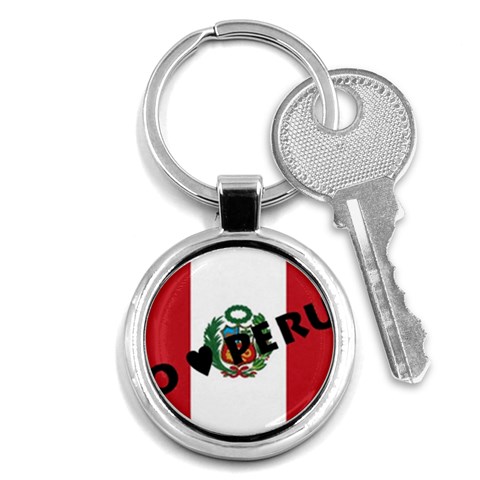 Perú Key Chain (Round) from ArtsNow.com Front