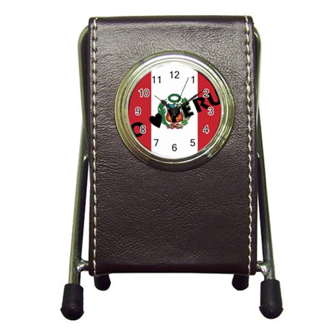 Perú Pen Holder Desk Clock from ArtsNow.com Front