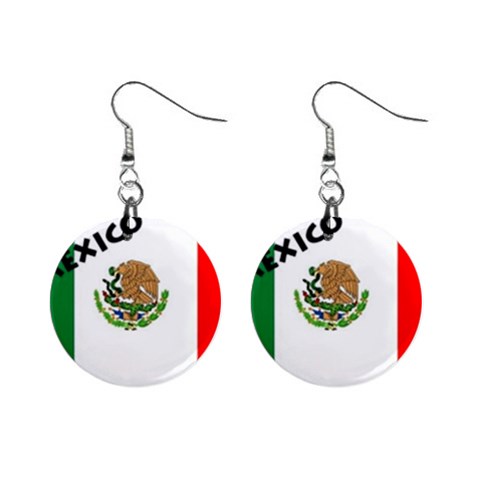 mexicoBIG_flag_1 1  Button Earrings from ArtsNow.com Front