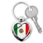 mexicoBIG_flag_1 Key Chain (Heart)