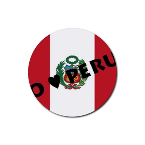 Perú Rubber Round Coaster (4 pack) from ArtsNow.com Front