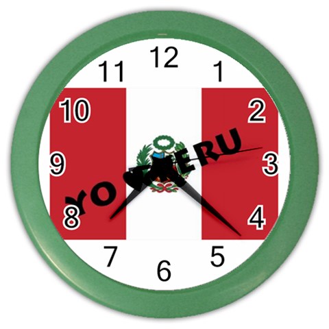 Perú Color Wall Clock from ArtsNow.com Front