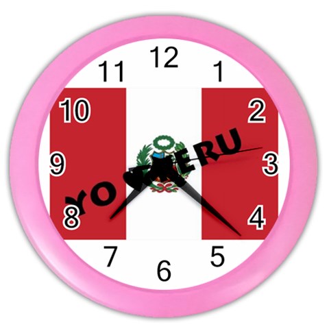 Perú Color Wall Clock from ArtsNow.com Front