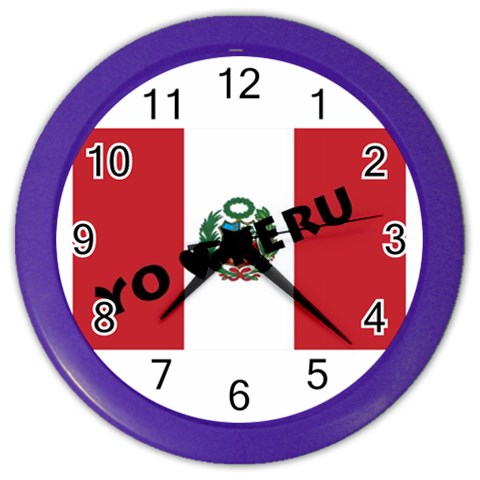 Perú Color Wall Clock from ArtsNow.com Front