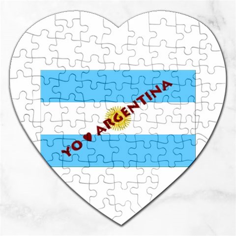 Argentina Jigsaw Puzzle (Heart) from ArtsNow.com Front