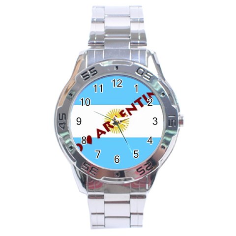 Argentina Stainless Steel Analogue Men’s Watch from ArtsNow.com Front