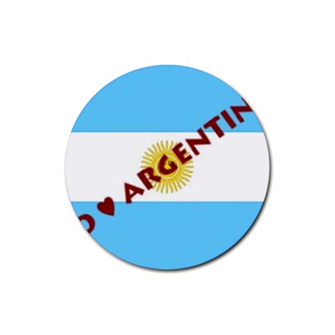 Argentina Rubber Round Coaster (4 pack) from ArtsNow.com Front