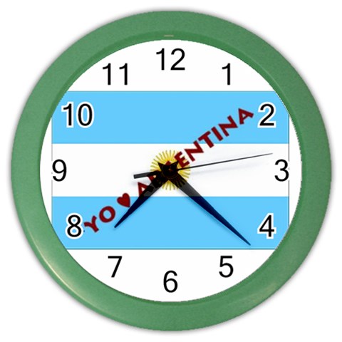 Argentina Color Wall Clock from ArtsNow.com Front