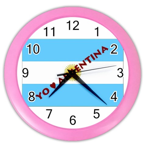 Argentina Color Wall Clock from ArtsNow.com Front
