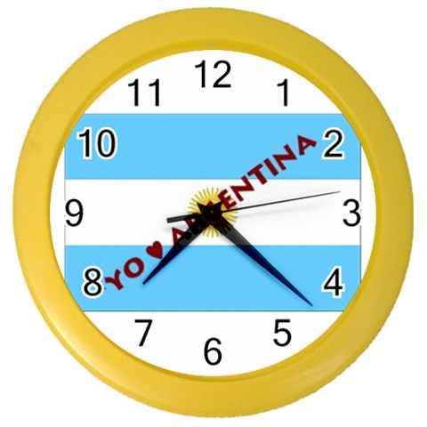 Argentina Color Wall Clock from ArtsNow.com Front