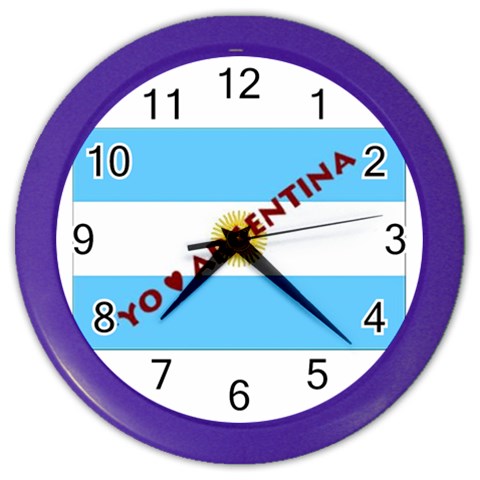 Argentina Color Wall Clock from ArtsNow.com Front