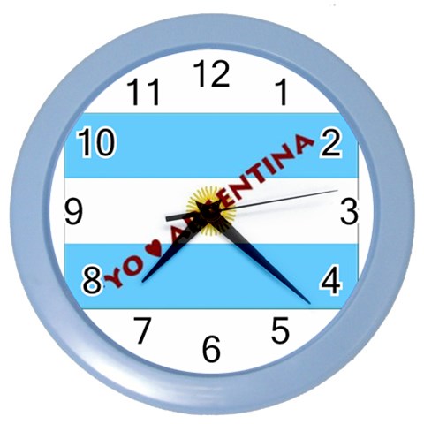 Argentina Color Wall Clock from ArtsNow.com Front