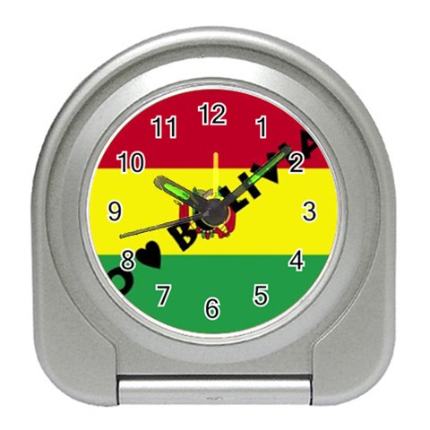 Bolivia Travel Alarm Clock from ArtsNow.com Front