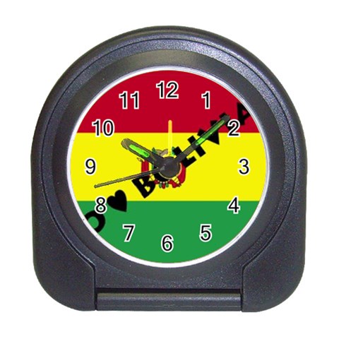 Bolivia Travel Alarm Clock from ArtsNow.com Front