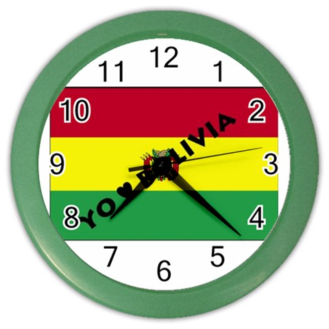 Bolivia Color Wall Clock from ArtsNow.com Front