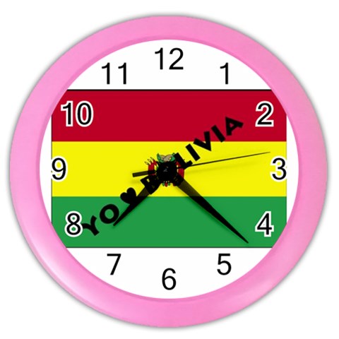 Bolivia Color Wall Clock from ArtsNow.com Front