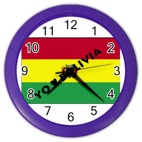 Bolivia Color Wall Clock from ArtsNow.com Front