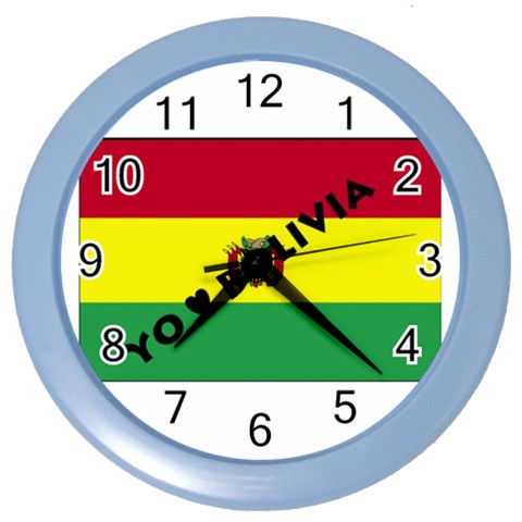 Bolivia Color Wall Clock from ArtsNow.com Front