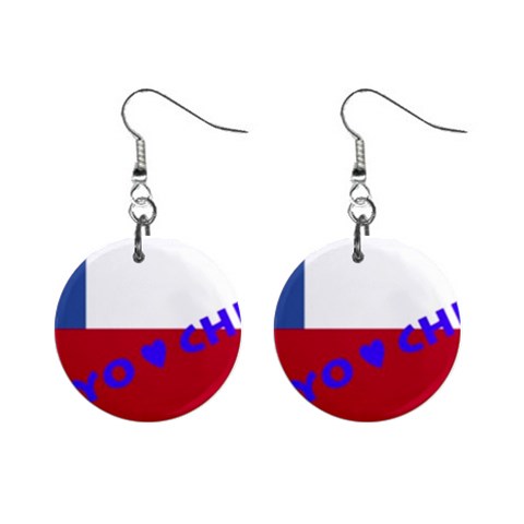 Chile 1  Button Earrings from ArtsNow.com Front