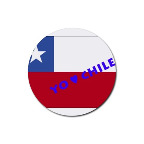 Chile Rubber Round Coaster (4 pack) from ArtsNow.com Front