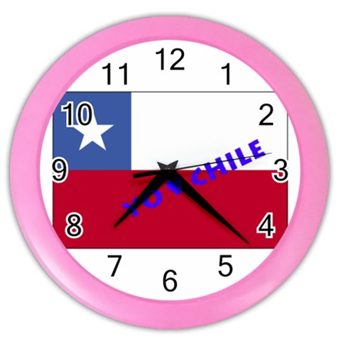 Chile Color Wall Clock from ArtsNow.com Front