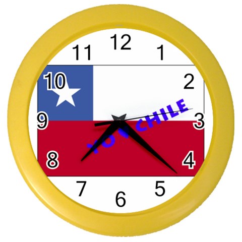 Chile Color Wall Clock from ArtsNow.com Front