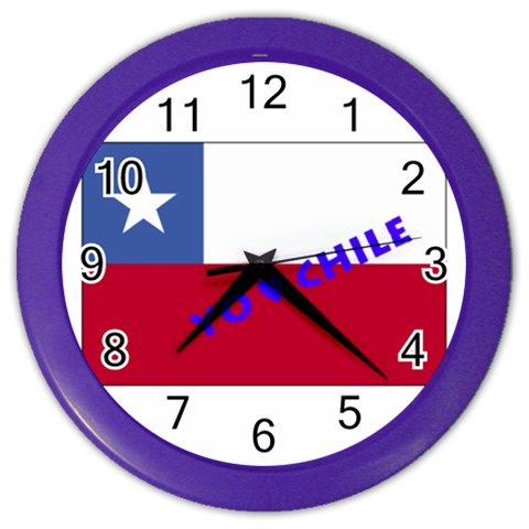 Chile Color Wall Clock from ArtsNow.com Front