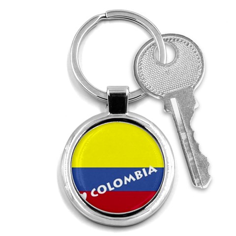 Colombia Key Chain (Round) from ArtsNow.com Front