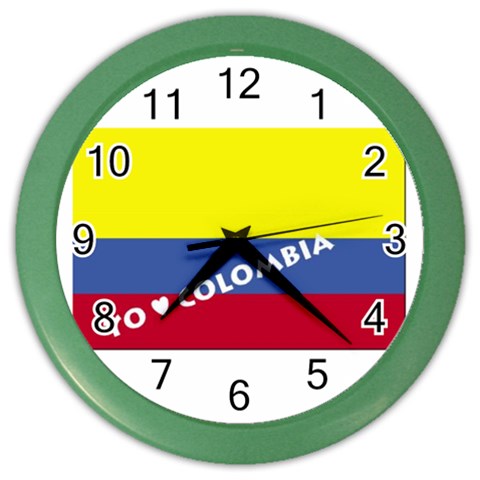 Colombia Color Wall Clock from ArtsNow.com Front