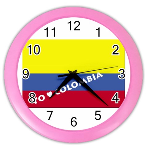 Colombia Color Wall Clock from ArtsNow.com Front