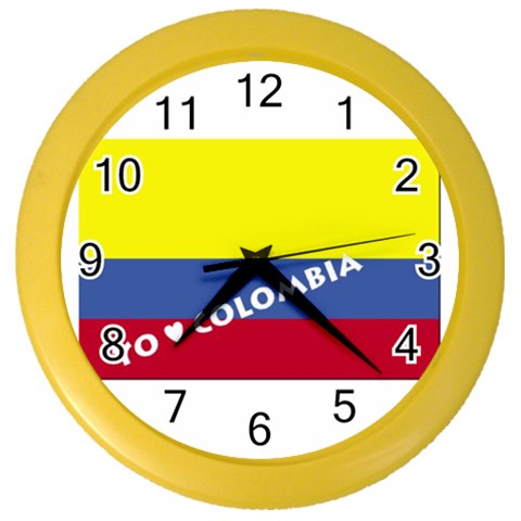 Colombia Color Wall Clock from ArtsNow.com Front