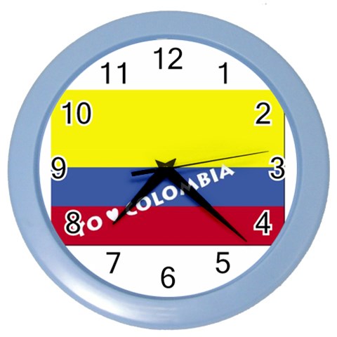 Colombia Color Wall Clock from ArtsNow.com Front