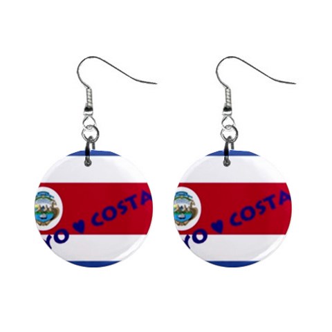 Costa Rica 1  Button Earrings from ArtsNow.com Front