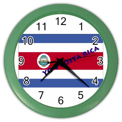 Costa Rica Color Wall Clock from ArtsNow.com Front