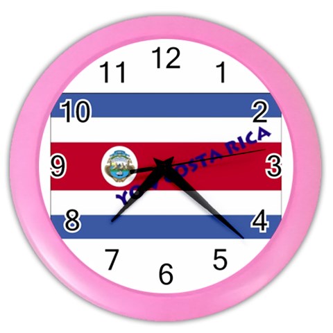Costa Rica Color Wall Clock from ArtsNow.com Front