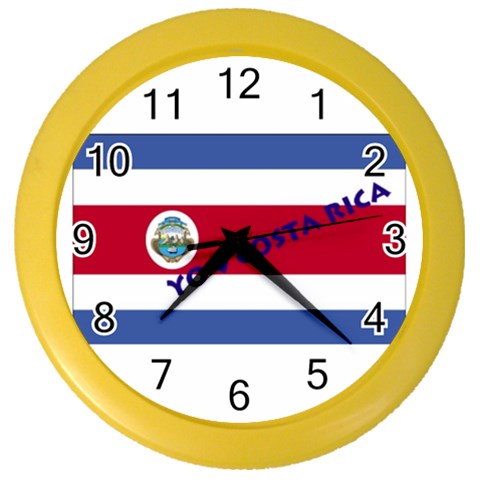 Costa Rica Color Wall Clock from ArtsNow.com Front