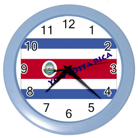 Costa Rica Color Wall Clock from ArtsNow.com Front