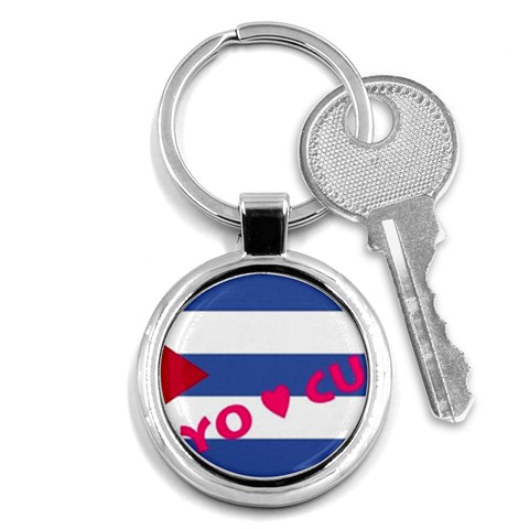 cuba Key Chain (Round) from ArtsNow.com Front