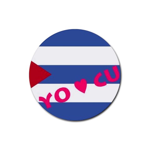 cuba Rubber Round Coaster (4 pack) from ArtsNow.com Front