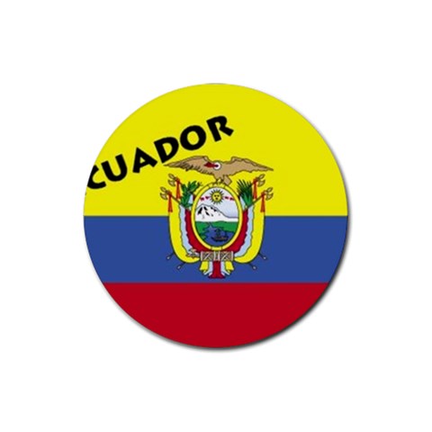 Ecuador Rubber Round Coaster (4 pack) from ArtsNow.com Front